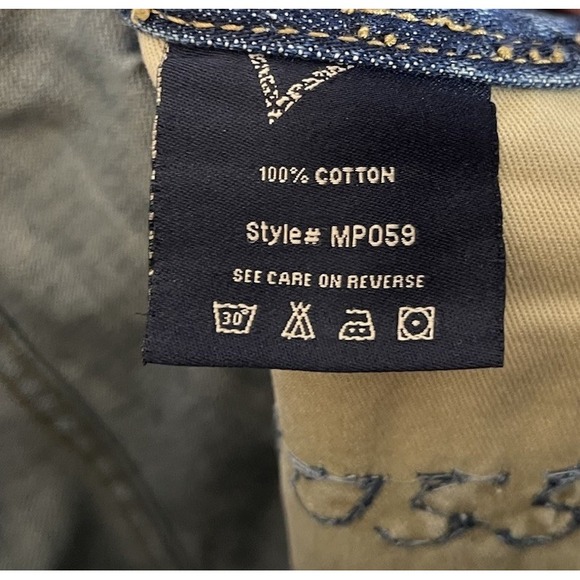 Vigoss Studio Cody Jeans Mens Size 44x34 Blue Cotton Distressed Denim Button Fly - Picture 5 of 16